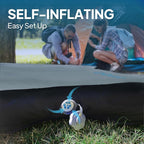 LOSTHORIZON Camping Air Mattress with Foam, Self Inflating Sleeping Pad, 4.5" Thick, R-Value 13, for Rivian R1S