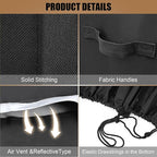 Grill Cover for Traeger Woodridge Electric Wood Pellet Grill and Smoker - 600D Heavy Duty Waterproof BBQ Cover for Traeger Grills BAC761 TFB86MLH Full-Length All Weather Grill Cover Accessory
