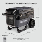 Igloo Trailmate Journey 70Qt Wheeled Cooler | Insulated Hard Shell Ice Chest