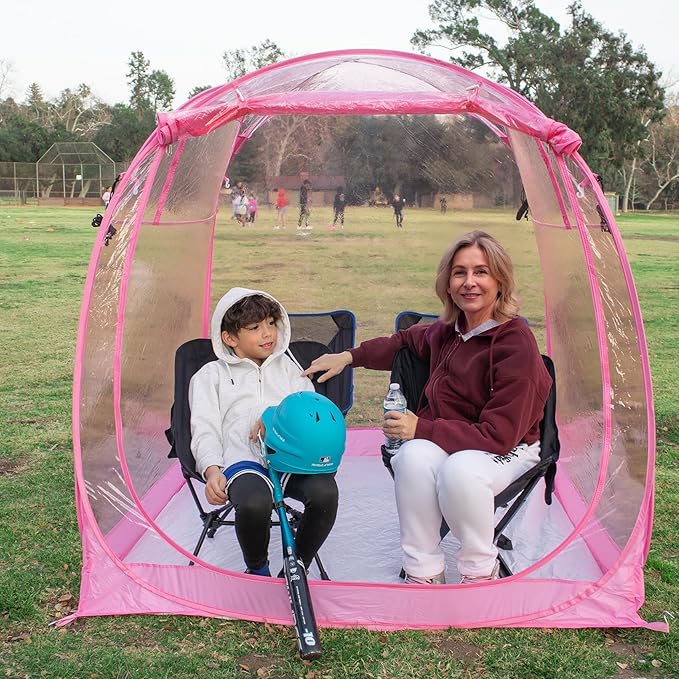 All Weather Proof Pod Sports Tent,Outdoor Weather Tent Sports Pod Pop Up Shelter with Sealed Floor,2-4 Person Clear Tent for Sport Event,Camping,Fishing 8 Sizes & Multicolor