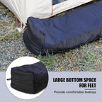 REDCAMP Cold Weather Mummy Sleeping Bag, Warm Flannel Cotton Sleeping Bag for Adults, Warm and Machine Washable Perfect for Winter Camping