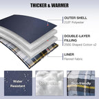 REDCAMP Cold Weather Mummy Sleeping Bag, Warm Flannel Cotton Sleeping Bag for Adults, Warm and Machine Washable Perfect for Winter Camping