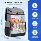 Maelstrom Backpack Cooler,36 Can Cooler Backpack,Soft Cooler Bag Insulated Leakproof,Lightweight Ice Chest Backpack,Travel Cooler Lunch Backpack for Camping,Hiking,Beach