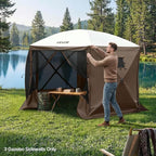VEVOR 12x12ft Pop Up Gazebo Sidewalls with Window, 3 Solid Waterproof Panels, UV Protection, Wind & Sun Privacy Walls for Outdoor Events, Compatible with Clam, Escape & COBIZI Gazebo Screen Shelters
