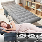 ABORON Heavy-Duty Folding Guest Bed for Adults, 500lb Capacity, Portable Extra Cot with 1237D Double Layer, Ideal for Indoor Guest Stays & Temporary Home Use