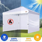 SCOCANOPY SunWall for 10x10 Pop Up Canopy Frame, 3 Pack SideWall Only (Burgundy)