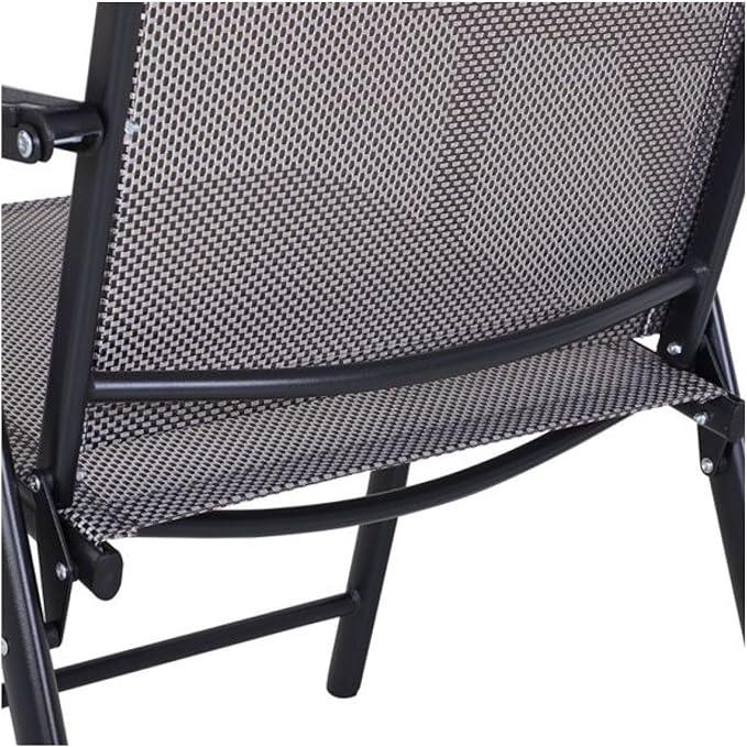 Folding Camping Chairs Set of 4, Portable Outdoor Chairs with Armrests - Heavy Duty Steel Frame, Breathable Mesh, Easy Carry for Camping, Fishing, Concerts
