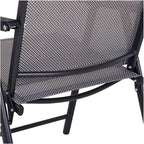 Folding Camping Chairs Set of 4, Portable Outdoor Chairs with Armrests - Heavy Duty Steel Frame, Breathable Mesh, Easy Carry for Camping, Fishing, Concerts