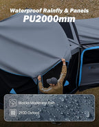 JOYTUTUS Dual-Use Pop up SUV Tents for Camping, 10x10.5 Ft Big Space 2 Rooms Car Tent, SUV Tailgate Tent for Family Camping, 5 Sides Canopy, Portable Carry Bag