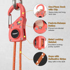 Ayaport Rope Ratchet Tie Down with Safety Lock Clip 1/4" x 12' Heavy Duty One-Piece Adjustable Kayak Straps for Tent, Tarp, Canopy Tie Downs,2Pk Orange