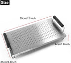 Adjustable Grill Warming Rack for Blackstone 17 22 28 36 Inch Grill, Stainless Steel Grill Warming Rack for Weber Charbroil Camp Chef and Most Tabletop Flattop Grill Accessories