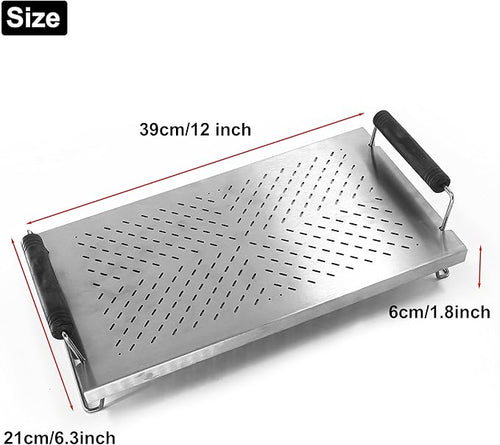 Adjustable Grill Warming Rack for Blackstone 17 22 28 36 Inch Grill, Stainless Steel Grill Warming Rack for Weber Charbroil Camp Chef and Most Tabletop Flattop Grill Accessories