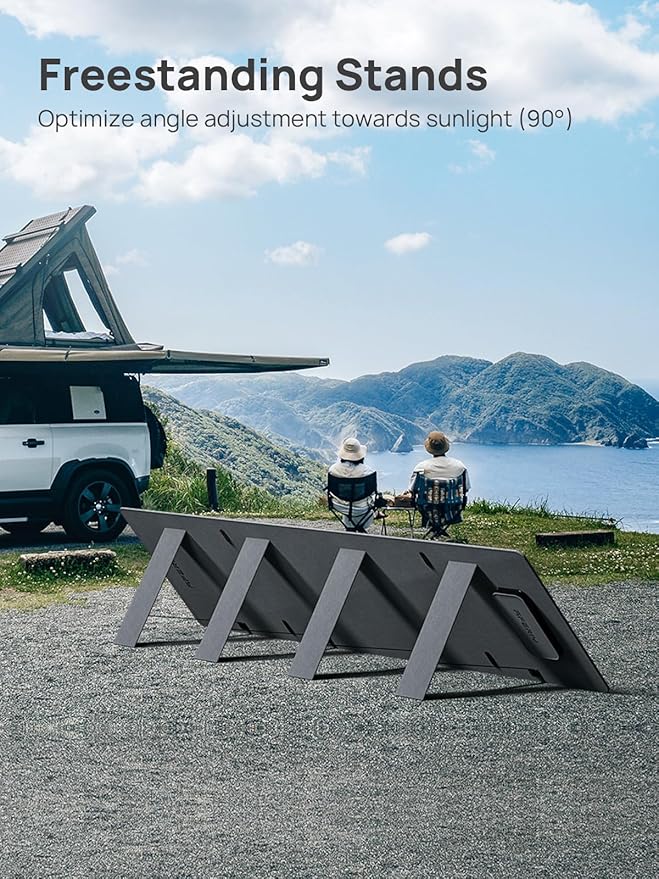 AFERIY Nomad800 Power Station, with 200W ETFE Foldable bracket Solar Panels, 512Wh Solar Generator for Camping, CPAP, RVs