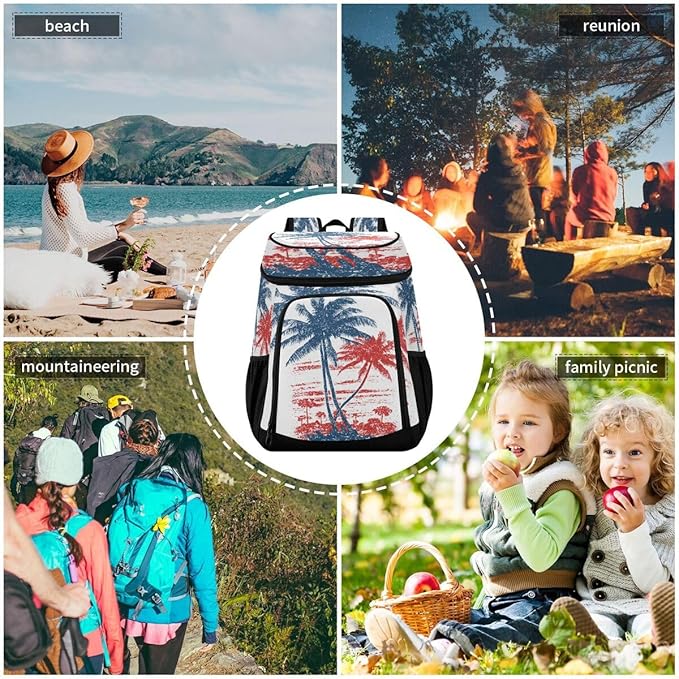 Cooler Backpack Leakproof Backpack Cooler Insulated Lunch Cooler Bag 30 Cans Camping Coolers for Beach Camping Hiking