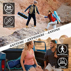 Tranquillo Combo x2 Hammocks with Stand for Outside & Tree Straps, Heavy Duty Hammock with Stand 600lbs for Indoor Outdoor Patio Backyard, x2 Hammocks for 2 Person (Combo - Sky, Medium)