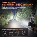 BUYSIGHT Rechargeable Spotlight Flashlight Floodlight,1000000 Lumen Hand held Spot Lights IP67 Waterproof COB Camping Lantern with red Filter(Camouflage Gray-COB)