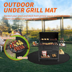 48" Round Fire Pit Mat for Solo Stove Bonfire – Heavy-Duty Fireproof Fiberglass, Double-Sided 1050°F Heat/Spark Shield – Reusable, Oil-Proof & Easy Clean for Lawn/Patio/Camping