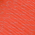 Fluorescent Reflective 550 Type III Guyline Tent Rope Camping Survival Cord High-Visibility Paracord (Reflective Neon Orange, 25 Feet)