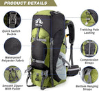 Night Cat Hiking Backpacks 90L Camping Backpacking Packs for Men Women Lightweight Outdoor for Mountaineering Traveling, No Internal Frame