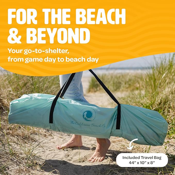 Pop ’N Go® Beach Canopy – Windproof, Beach Tent with Quick Setup, UV Shade, Lightweight & Portable Design – Perfect for Beach Days, Outdoor Play, Camping & Family Adventures (Blue)