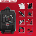 A-iPower 4300-Watt Dual Fuel Portable Inverter Generator, RV Ready Lightweight w/CO Sensor for Backup Home Use, Tailgating & Camping, CARB Compliant (SUA4300iD)