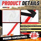 45 Pcs Emergency Fire Blankets for Home and Kitchen 40x40 Inch 15 Fiberglass Fire Suppression Blankets with 15 Fireproof Gloves & 15 Hooks for House Grill Fireplace Camping Car Warehouse Safety