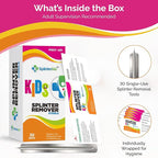 Kids Splinter Removal Kit (30 Pack) – Gentle Single-Use Splinter Removers for Children – Individually Wrapped, Easy to Use, Compact First Aid for Home, School & Travel