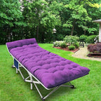 Camping Cot Cots for Sleeping with Mattress Cots for Camping for Adults with Camfortable Pad Heavy Duty Camping Bed with Carry Bag Folding Cot for Hiking Home Office Nap and Vacation