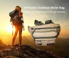 Magnesium Fire Starter Kit with Ferro Rod – Emergency Survival Gear with 12 Bags 99% Pure Magnesium + Waist Bag Waterproof Tin for Camping, Hiking, Bushcraft