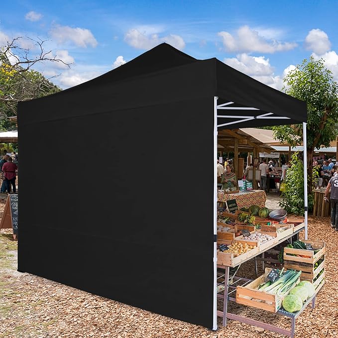 COOSHADE Instant Canopy SunWall 10x10 Canopy SideWall for Pop up Canopy Tent, 1 Pack Sidewall Only, Black