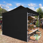 COOSHADE Instant Canopy SunWall 10x10 Canopy SideWall for Pop up Canopy Tent, 1 Pack Sidewall Only, Black