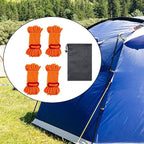 4Pcs Reflective Guy Lines Tent Cords 0.4cm Dia Heavy Duty Climbing Ropes Camp Ropes for Outdoor Activities Hiking Backpacking, Orange