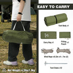 REDCAMP Large Hammock Hot Tent with Stove Jack, Waterproof & Windproof Winter Wall Tent with Snow Skirt, Ultralight 4 Season Tents for Camping, Hiking, Bushcraft, Backpacking, Hunting