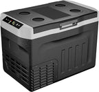 EUHOMY 12 Volt Refrigerator, 32QT(30L) 12V Cooler, Compressor Electric Cooler -4℉~68℉, 12V Fridge 12/24V DC 100-240V AC, Portable Freezer for Camping, Travel, Truck, Home