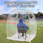 EighteenTek® Pod All Weather Sports Tent with Attached Floor, Instant Outdoor Bubble Tent, Rainproof Camping Sun Shelter for Sports Events Camping Fishing Cheering 1-4 Person