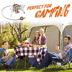 6800W Camping Stove with Piezo Ignition, Portable Backpacking Gas Stove, 1LB Propane Tank Adapter, Butane Adapter for Outdoor Cooking, Picnic, Camping and Hiking