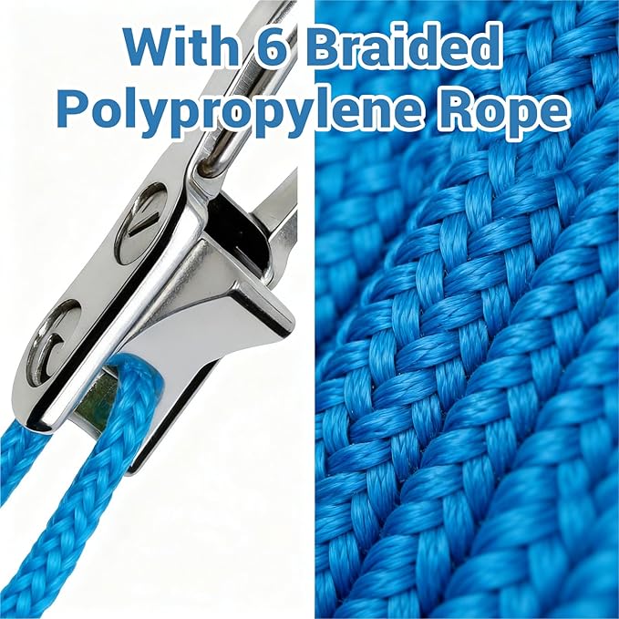 6 Pack Rope with Roller Tensioner for Easy and Secure Tying,2026 New Heavy Duty Retractable Buckle Rope with Accessory Cord for Camping Boating Home Storage Outdoor Use