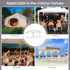 Tangkula 10 x 20 Feet Canopy Tent, Waterproof Wedding Canopy with Wind Rope, Outdoor Shelter Pavilion for Parties, Commercial Activity, Camping, Heavy Duty White Party Tent for Family Friends