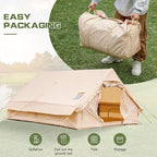 Yoleny Inflatable Tents for Camping with Stove Jack, 8-10 Person Blow Up Tent, Easy Setup with Hand Pump, Portable 130 Square Waterproof Camping Tent