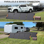 Solarapex 200W Portable Solar Panel, IP67 Waterproof ETFE One-Piece Lamination, 23.5% Efficiency Foldable Charger, USB/Type-C/MC4/XT60/DC8020/Anderson Output or High-Capacity Portable Power Station