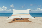 Neso Grande Portable Beach Tent Sun Shelter - Lightweight Beach Shade Canopy - Easy Setup for Family Outings - Patented Reinforced Corners - UPF 50+ Sun Protection - 7ft Tall, 9 x 9ft