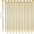 16 Inch Rebar Stakes (20 Pack) 1/2 Inch Diameter Galvanized Steel Ground Anchors Heavy Duty Anchoring Spikes for Speed Bump, Parking Curb and Tent