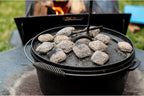 Cuisiland 20QT Cast Iron Dutch Oven with Lip Lid & Bail Handle – Extra Large Pre-Seasoned Campfire Pot for Outdoor Cooking, Baking, Roasting & Stews – Heavy-Duty Cookware for Camping & Backyard Use