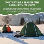 Clostnature Lightweight Backpacking Tent - 1/2 Person 4 Season Ultralight Waterproof Camping Tent, Large Size Easy Setup Tent for Winter, Cold Weather, Family, Outdoor, Hiking and Mountaineering