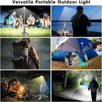 Camping Lights Rechargeable, Detachable Camping Lantern with Stand, Telescopic Waterproof Camp Lamp, Magnetic Work Hanging Light, LED Tent Flashlights for Emergency (Gray)