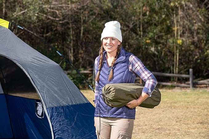 NatureReady Sleeping Pad. [Single 75x24x2]. Lightweight Portable Self-Inflating Camping Mat, Roll Out, with Waterproof Cover, & Travel Bag