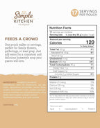Simple Kitchen Cream of Mushroom Soup Mix - 17 Servings for Meal Prep, Vegetarian, Gluten Free, Dehydrated & Freeze Dried Survival Food for Camping Meals, Backpacking & Hiking, Survival Kit, Pack of 4