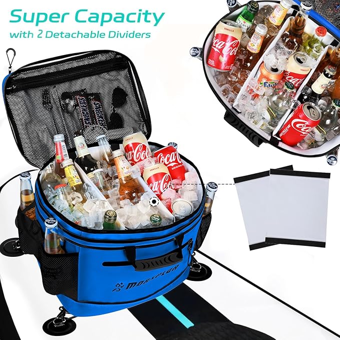 Waterproof PVC Material Paddleboard Cooler Deck Bag,40 cans Sup Deck Cooler Bag,Cooler Bag for Paddleboard,Lunch Box Cooler Insulated Bag,Camping Cooler Bag,Kayak Cooler Bag