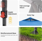 GDY 8x8FT Outdoor Pop Up Canopy Tent with One Push Setup, Easy Setup Gazebo with 4 PVC Transparent Sidewalls for Patio, Parties, Camping, Blue.