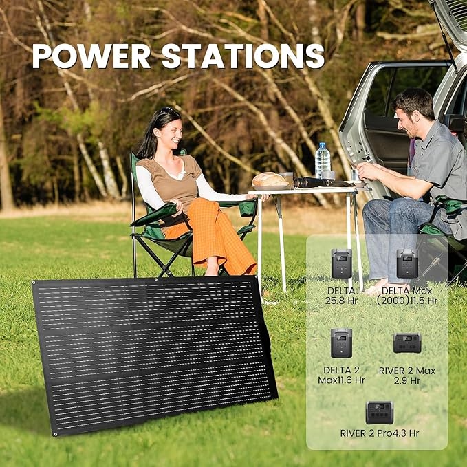 Flexible Solar Panel 800 Watt,2pcs 400 Watt Monocrystalline Solar Panel10BB High Efficiency Module PV Power for 12-24V Battery Charging Car Battery Camper RV Yacht Boat